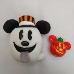 おばけミッキー ハロウィン 発光　ぬいぐるみ 小物入れ　25周年記念