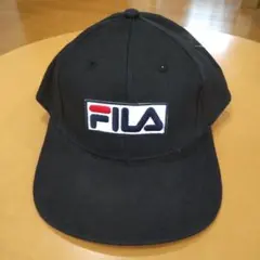 キャップ　帽子　フィラ　FILA　黒　ブラック　綿　フリーサイズ　未使用のサムネイル