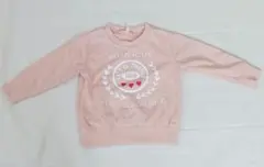 ピンク ハートプリント トレーナー 100cm