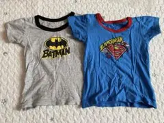 バットマン・スーパーマン半袖シャツ肌着2点セット