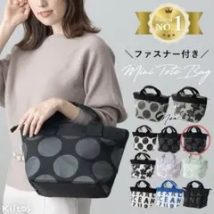 （3/31まで）ブラック花柄ミニトートバッグ