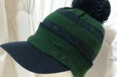 ★2025年秋冬★サンプル品★フィラゴルフ★ボンボン付きニットキャップ★GR
