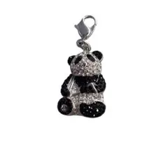 美品 SWAROVSKI スワロフスキー パンダ チャーム　アクセサリー トップ