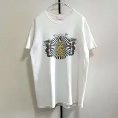 irojikake イロジカケ 女間碟 情無用の罠 プリントTシャツ 白