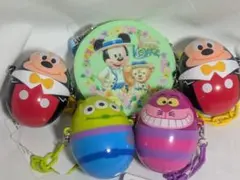 ディズニー　イースター　スナックケース　チシャ猫　グリーンメン　ダッフィー