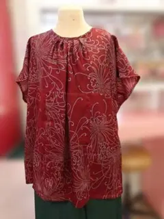 ビンテージ オリエンタル柄手刺繍ブラウス 松 鶴 チャイナ柄 - メルカリ