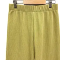 【me+em select 】マスタードカラー 細プリーツ ワイドパンツ Ｍ