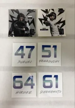 千葉ロッテマリーンズ ステッカー 6枚セット