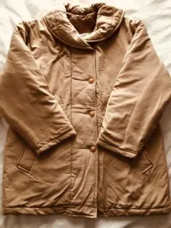 中綿ジャンパー　コート　ドロスト付き　11号　L〜L L キルティングジャケット