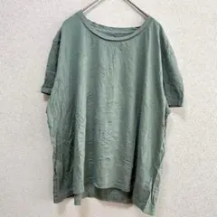 ギャップ Tシャツ ボートネック 半袖 ビッグサイズ 2XL 緑 綿 部屋着のサムネイル