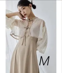 ニアナ【美品】パールチュールボレロセットドレス M