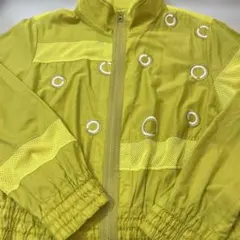E-clatメッシュ切り替え刺繍ジップアップ ブルゾン春夏のサムネイル