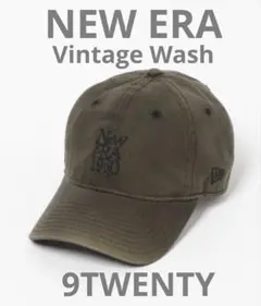 NEW ERA ニューエラ 9TWENTY キャップ ビンテージウォッシュ　黒