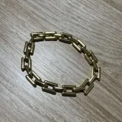 ゴールド ステンレススチール リンクチェーンブレスレット 約20cm