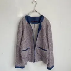 COMPTOIR DES COTONNIERS】ノーカラージャケット　ツイード風のサムネイル