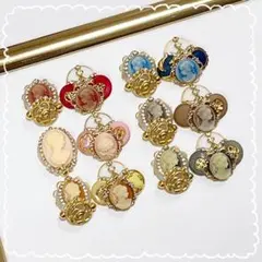 ボタンカボション⑯✨️カメオ盛り＊ビジュー乗せ