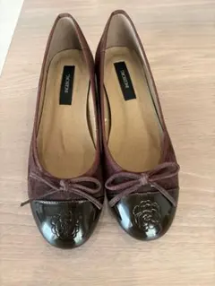 新品未使用インゲホルグ⭐️バーガンディ スエード フラットシューズ