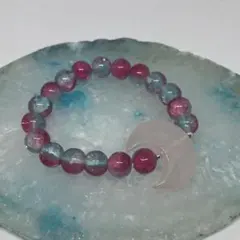 瑠璃2色 ローズ月  ブレスレット