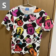 ディズニーランド　tシャツ　ミニー　Sサイズ 限定　総柄　ティシャツ