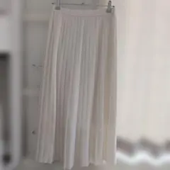 UNIQLO　ホワイト　白　 プリーツロングスカート