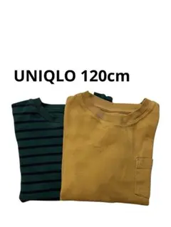 長袖カットソー2枚セット（ストライプ・マスタード）