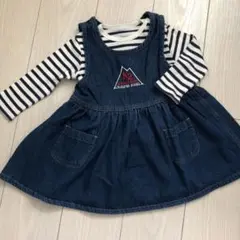 デニムワンピース(ボーダー長袖Tおまけ付)