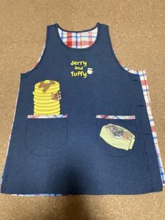 保育士エプロン　Jerry and Tuffy デニムエプロン