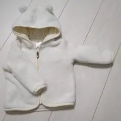 アイボリー フード付きアウター