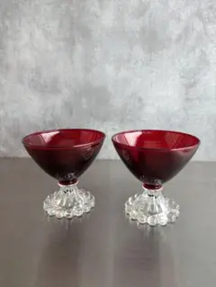 深赤　グラス　2客