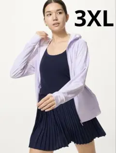 UNIQLOエアリズムUVカットメッシュパーカー　パープルのサムネイル