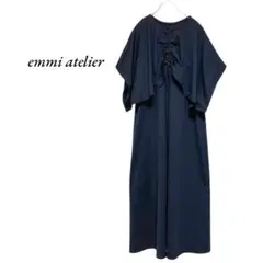 emmi atelier　２ピースカットワンピース　黒　エミアトリエ