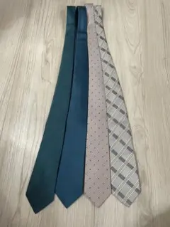 ネクタイセット 4本 緑系 デザイン多様