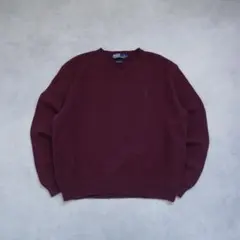 【90s〜】poloralphlauren ラルフローレンVネックコットンニット