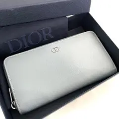 【極美品】DIOR CDロゴ レザー ラウンドファスナー 長財布 箱付のサムネイル