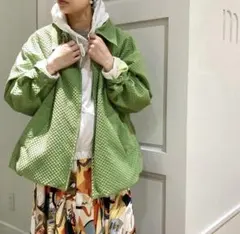 MELANGE メラーンジュ　エンボス加工ブルゾン　ジップブルゾン