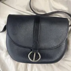 Christian Dior ブラックレザーショルダーバッグ