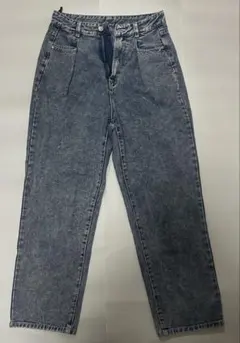 【デニムパンツ】ハイウエスト　ライトブルー　L