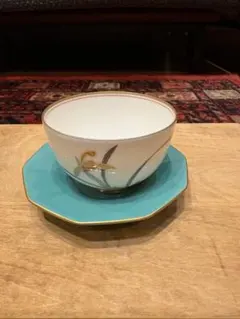 香蘭社有田焼陶器 湯飲み 5個セット 金色装飾