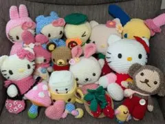 あみぐるみセット ハローキティとサンリオキャラクター他いろいろ