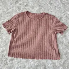 DAZY 半袖 ケーブルニット セーター XL