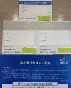商船三井 株主優待 さんふらわあ5000円割引＆クルーズ割引券のサムネイル