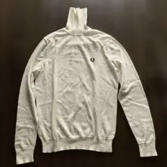 FRED PERRY ホワイト タートルネックセーター M