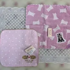 ポール＆ジョー　タオルハンカチ　ネコ　猫