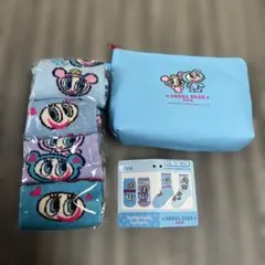 【新品】エンジェルブルー　ソックス　靴下　15 〜20cm ポーチ付き！