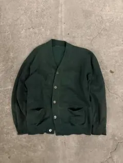 80s初期　コムデギャルソンオム スウェットカーディガン デカオム 緑