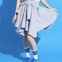 ポンポネットジュニア　【AMI】腰巻シャツ風スカパン　160のサムネイル