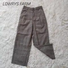 ローリーズファーム　チェック　パンツ　セミワイド　美品　通勤通学　Mサイズ