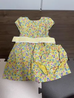 ラルフローレン 花柄イエロー ワンピース 85 新品同様　女の子　子供服
