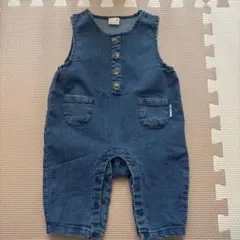 petit main デニムロンパース 80cm