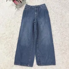 451 コルザ デニムパンツ ワイド ストレート ジーンズ カジュアル シンプル
